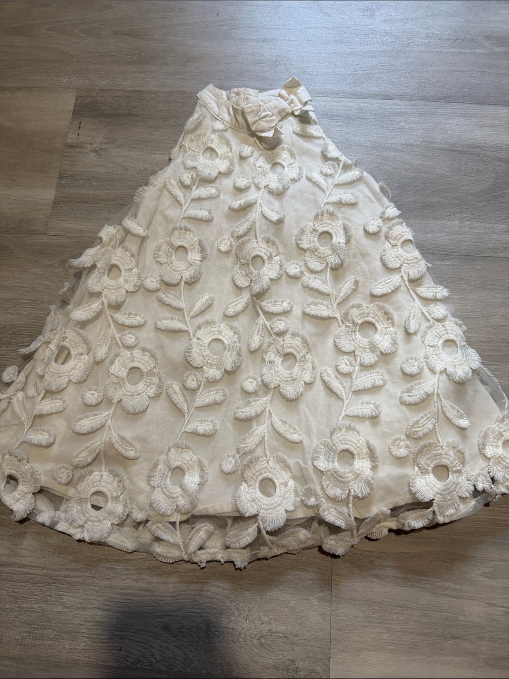 Janie and Jack Ivory Floral Appliqué A-Line dress 18-24 months